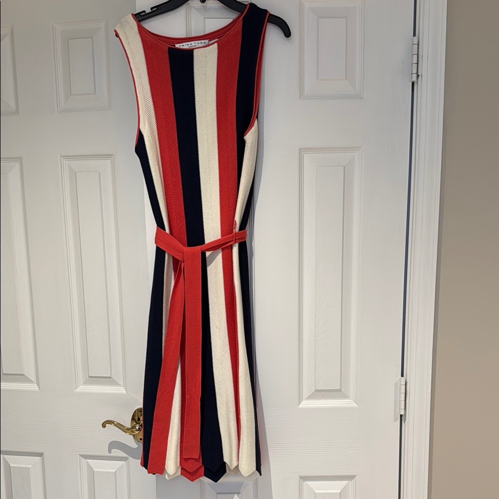 Tommy Hilfiger Women's Striped Dress - Red, White, and Black